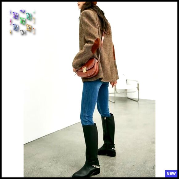 Wool Blend Blazer Classic Plaid Business Casual Work Coat Elegant Retro - Picture 6 of 7